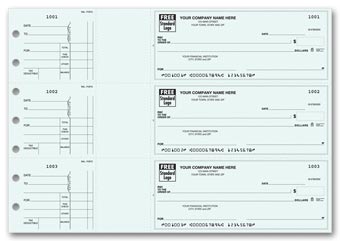 3-On-A-Page End-Stub Voucher Check