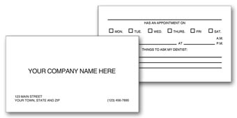 Two-Sided Appointment Business Cards, Imprinted