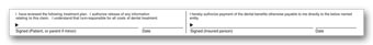 Dental Claim Form Signature Labels