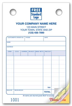 Multi-Purpose Register Forms, Classic Design, Small Format 2-part