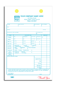 Picture Framing Register Forms - Large Classic 2-part