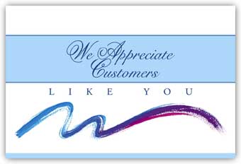 Postcard,  We Appreciate Customers Like You