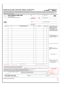 Bills of Lading - Large Carbonless 3-part