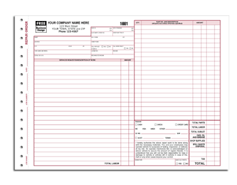 Repair Orders - Expanded with Carbons 3-part