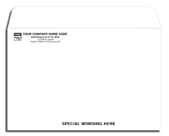 9 X 6 Open Top Mailing Envelope, White