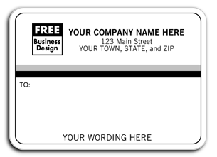 Mailing Labels, Padded, White with Black & Gray Stripes