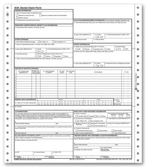 ADA 2006 One-Part Continuous Insurance Claim Form