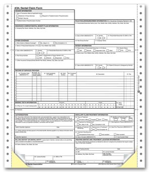 ADA 2006 Two-Part Continuous Insurance Claim Form