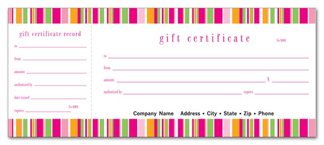 Lilly Stripe Gift Certificate