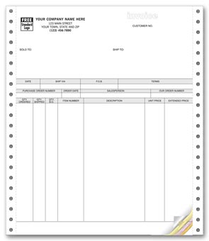 Invoices, Continuous, Classic 2-part