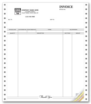 Invoices, Continuous, Classic 2-part