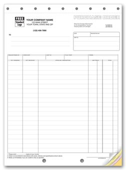 Purchase Orders, Classic Design, Large Format 2-part