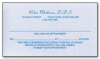 1 Sided Appointment Business Cards, Environment Stock