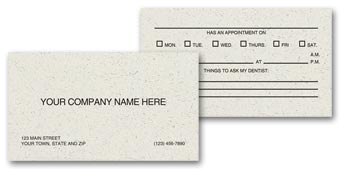 Two Sided Appointment Business Cards, Environment Stock