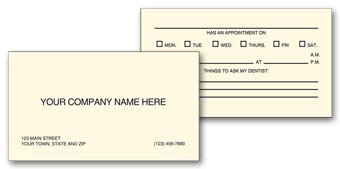 Two Sided Appointment Business Cards, Premium Stock