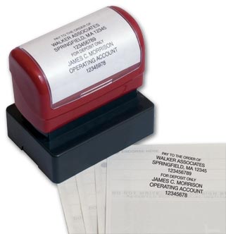 Endorsement Stamp - Pre-Inked,  Popular Layout