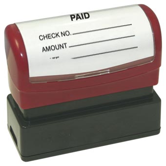 Paid with check amount Stamp - Pre-Inked