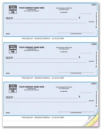 Laser 3-To-A-Page Checks, Lined