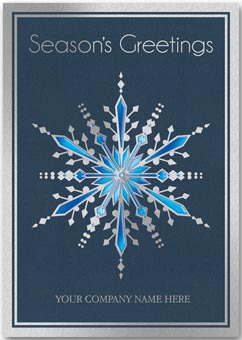 Blue Burst Holiday Cards