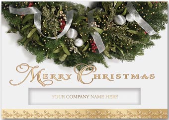 Glittering Wreath Christmas Cards