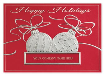 Ornaments of Silver Holiday Cards