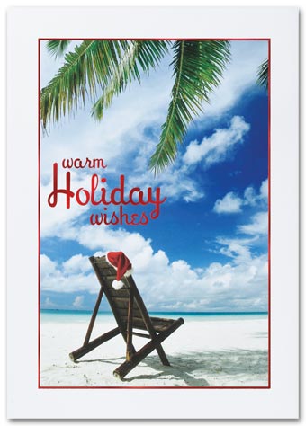 White Sandy Christmas Holiday Card