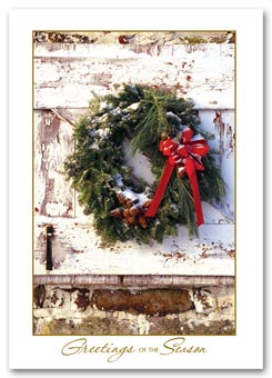 Rustic Wreath Holiday Card