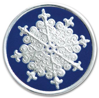 Round Snowflake Christmas Envelope Seal