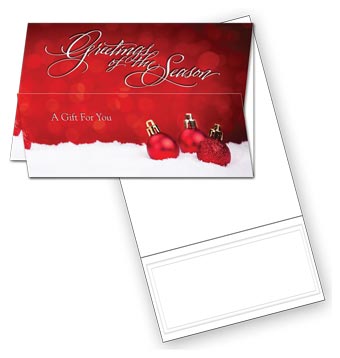 Elegant Ornaments Holiday Coupon Card