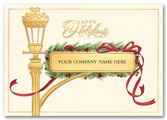 Gilded Streetpost Holiday Card