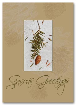 Organic Pine Recycled Paper Holiday Cards