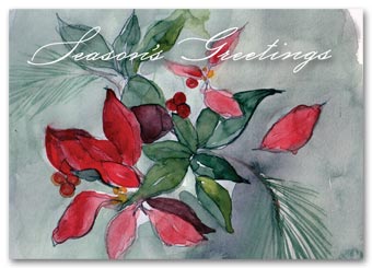 Seasonal Flora Holiday Card