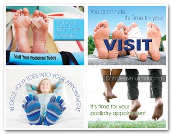 Podiatry Reminder Card,  Wiggle Your Toes  Laser Postcard