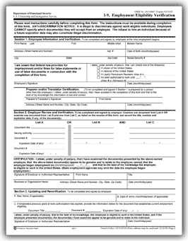 I-9 Employment Eligibility Verification