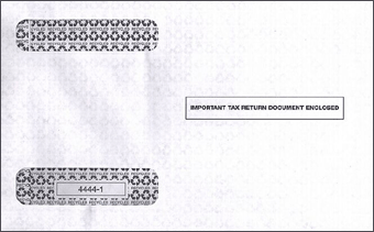 2016 4-Up Horizontal Laser W-2 Double-Window Envelope