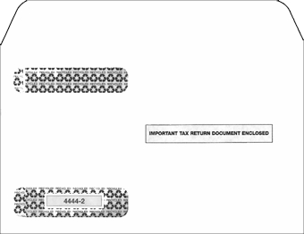 2016 4-Up Horizontal Laser W-2 Double-Window Envelope