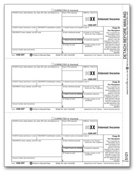 2016 Laser 1099 Interest Income, Recipient Copy B