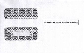 2016 1099 2-Up Double-Window Envelope, Self-Seal