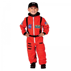 Orange Nasa Astronaut Suit With Embroidered Cap, Size 4/6