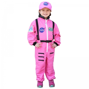 Get Real Gear Dress Up For Kids, Nasa Astronaut Pink Jumpsuit, Size 4/6