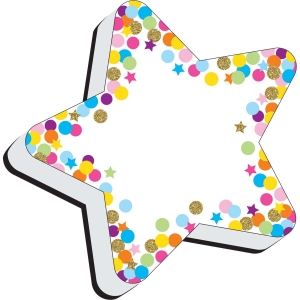 Magnetic Erasers Star Confetti Whiteboard