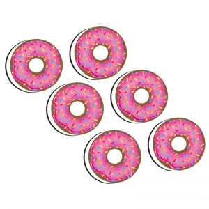 (6 EA) MAGNETIC ERASERS DONUTFETTI WHITEBOARD