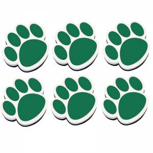 (6 EA) MAGNETIC WHITEBOARD ERASER GREEN PAW