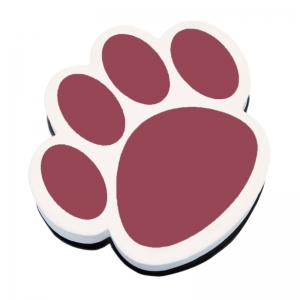 Magnetic Whiteboard Eraser Maroon Paw