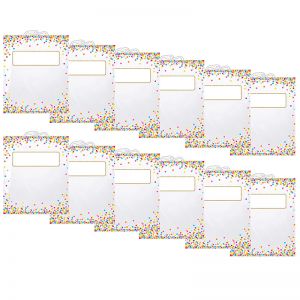 (2 PK) 6 PK STORAGE BAG CONFETTI PATTERN HANGING 6 PER PACK