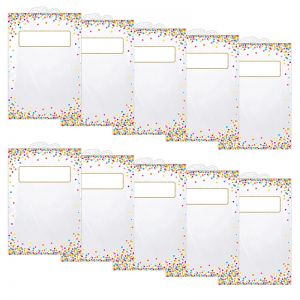 (2 PK) 5 PK STORAGE BAG CONFETTI PATTERN HANGING 5 PER PACK