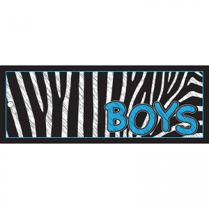 BOYS PASS 9X3.5 ZEBRA 2 SIDED  LAMINATED