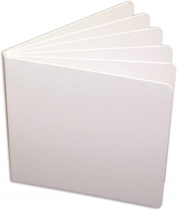 (6 EA) WHITE HARDCOVER BLANK BOOK 5 X 5