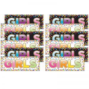 (6 Ea) Girls Pass Confetti Laminate 2 Side