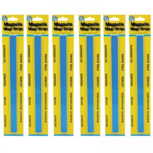 (6 PK) MAGNETIC MAGI-STRIPS BLUE 